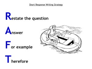 RAFT Short Response Writing Strategy2.001